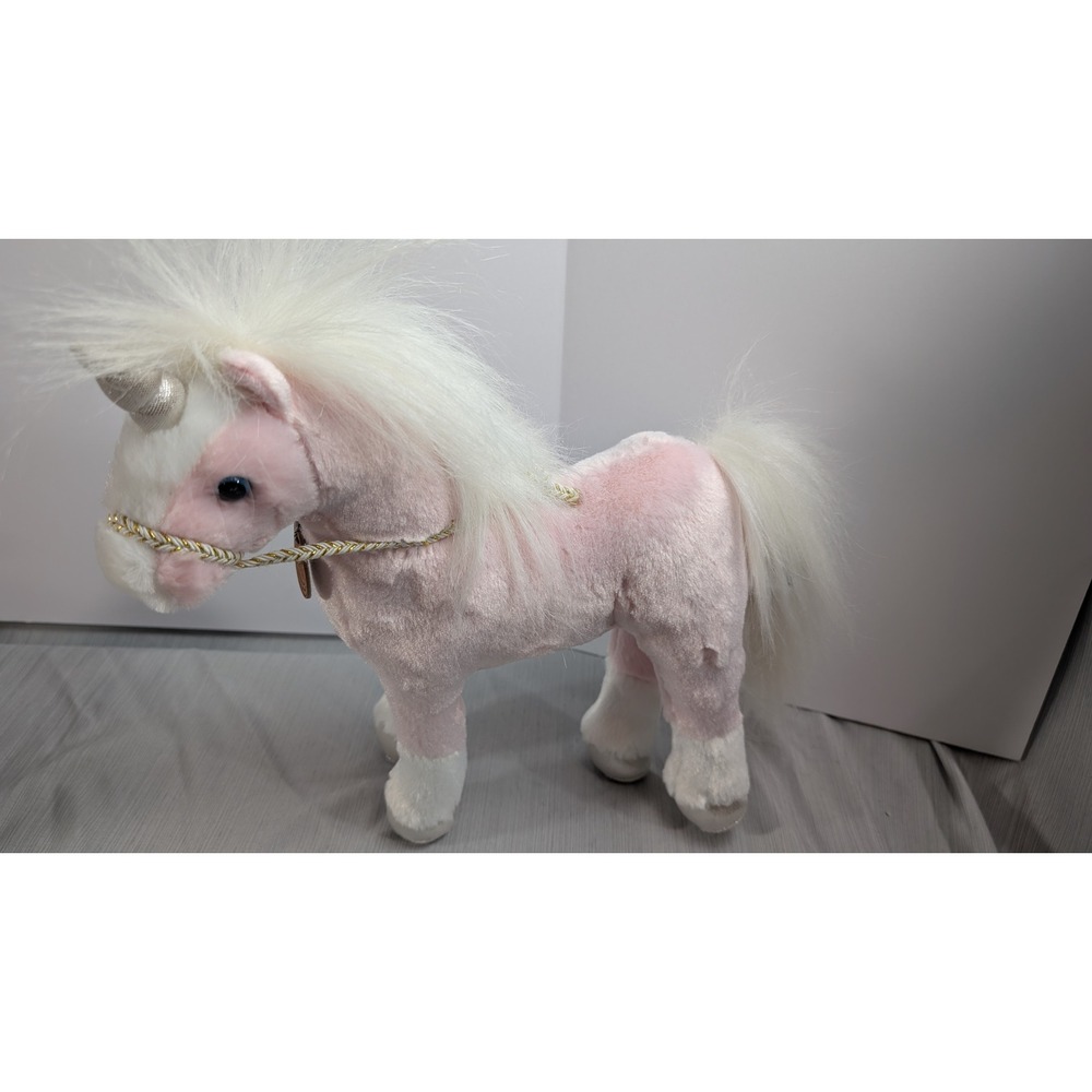 Breyer Aurora Pink Unicorn Plush 12in Pink White Shimmer Horn Stuffed Animal